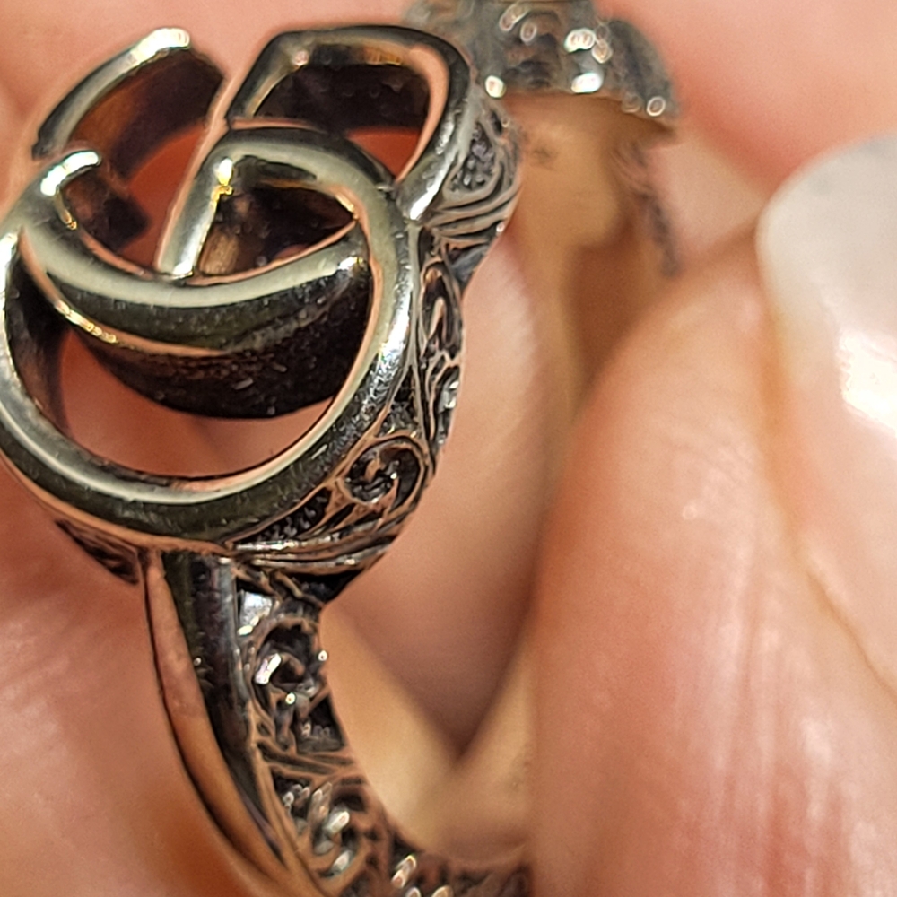 Authentic & iconic Gucci Silver GG Women's Ring. #6 - Picture 7 of 11